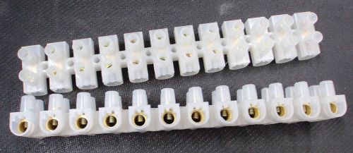2 pc wire terminal strip 60a capacity block #16-10 awg for sale