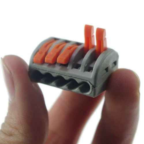5PCS Wire Connect Lever Terminal Block 250VAC 32A (5 Pin Push Clamp Solderless)