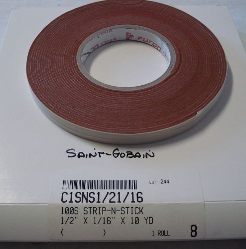 Saint-gobain 100s strip-n-stick tape,1/2in x 1/16in x 10yd silicone sponge rub, for sale