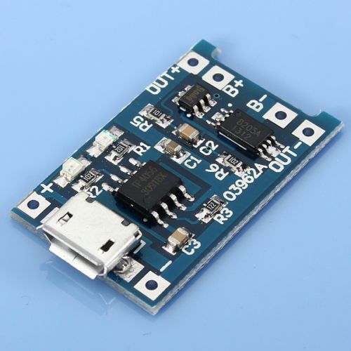 Practical 5V Micro USB 1A 18650 Lithium Battery Charging Board Module+Protection