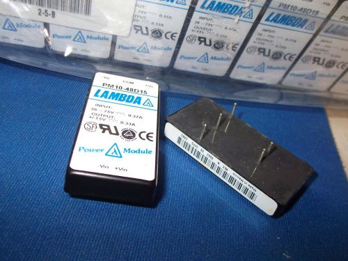 LAMBDA PM10-48D15 ISOLATED DC/DC CONVERTER POWER MODULE New! ORIG PACKAGING