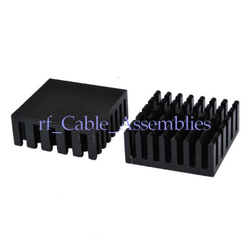 10pcs 25x25x10mm high quality aluminum black heat sink for chip for sale