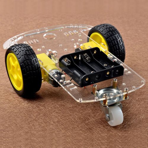 Smart car chassis tracing car robot car  + code disc + plate battery box