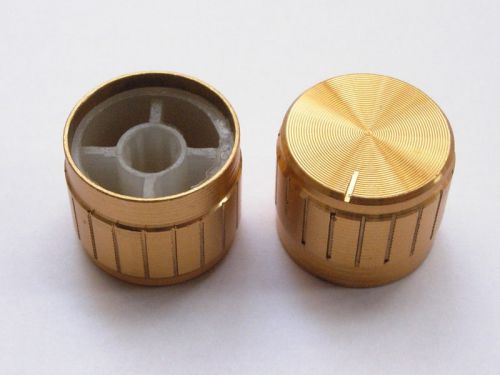 50pcs aluminum gold knobs volume tone control knob 17mmx21mm for sale