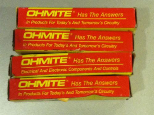 Lot of (4) Ohmite L50J5R0  50W 5 Ohm Vitreous Enamel Power Resistors