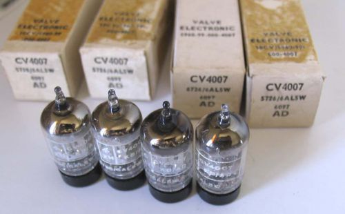 4  NOS CV4007 BRIMAR tubes  EB91 6AL5 6058 5726  M8212  6AL5W  6097