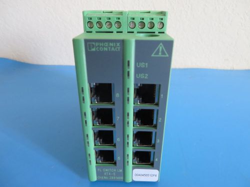 Phoenix lm-8tx-e industrial ethernet switch 8 port 10/100 mbit p/n 2891466 24v for sale
