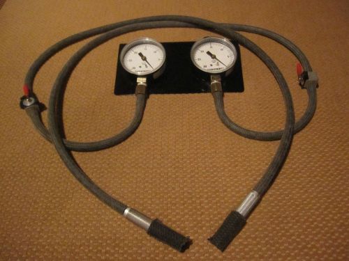 Ashcroft vacuum gauge, 2 1/2&#034;, 30 in hg dual set w/ valvles 1/4&#034; npt lot bundle for sale