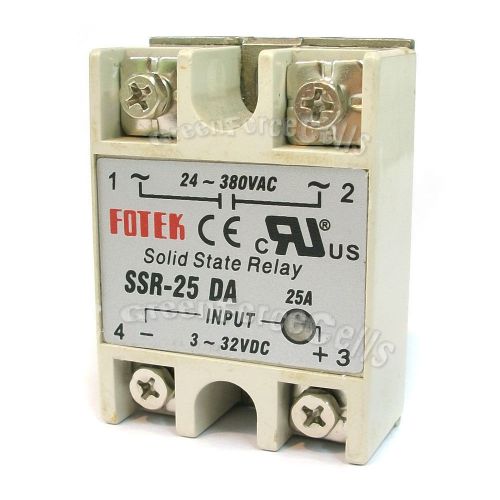2 SSR-25DA Solid State Relay 25A Output 24V-380V For PID Temperature Controller