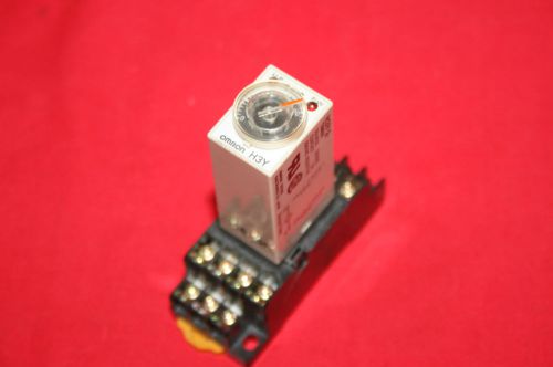 Omron timer model h3y-2 with pfy14a socket base - 200vac - 30 sec for sale