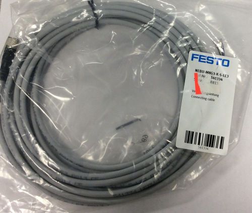 Festo 541334 V113 Quick Disconnect Straight Cable NEBU-M8G3-K-5-LE3 3-pin female