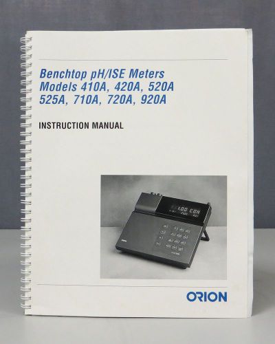 Orion Benchtop Meters 410A/420A/520A/525A/710A/720A/920A Instruction Manual