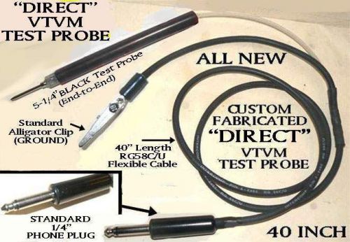 New vtvm vom test probe assembly for heathkit eico sencore prewired w/ gnd clip for sale