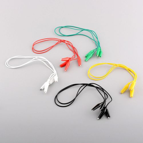 10pcs 50cm crocodile clips cable clips jumper wire testing wire test leads for sale