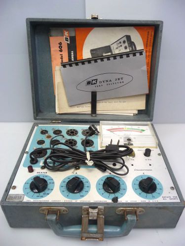 Vintage b &amp; k  dyna jet model 606 tube tester, owner&#039;s manual, cards, tube guide for sale