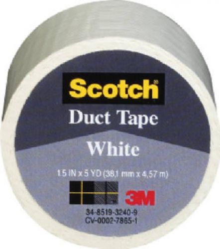 3M Scotch 1.5&#034; x 5YD White Multi Purpose Duct Tape 1005-WHT-IP