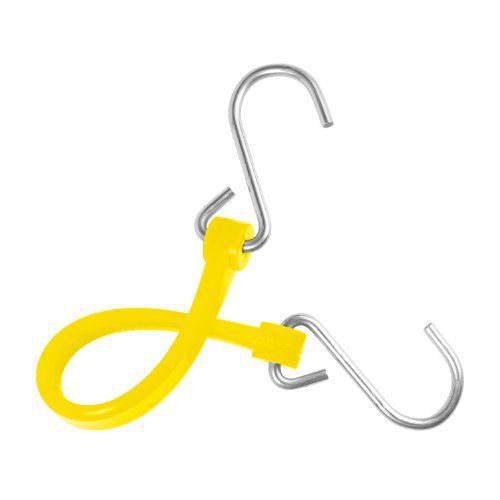 The Perfect Bungee 7-Inch Strap with Galvanized Steel S-Hooks  Yellow