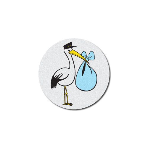 Fire/EMS Ambulance Rig decal -  Baby Delivered in rig- Stork with Baby - Blue