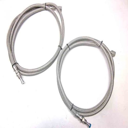 Lot of 2 Swagelok 316 1500PSIG FL4-Stainless Steel Braided Hoses 1/2&#034; x 80&#034;L