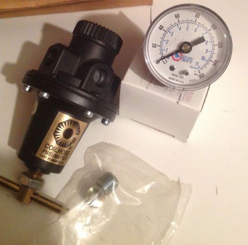 Coilhose pneumatics regulator 8802g heavy duty with gauge 1/4&#034; 0-125 psi **new** for sale