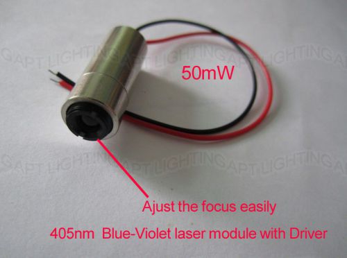 405nm 50mW Blue-Violet blu-ray Focus adjustable Blue Laser module lazer diode