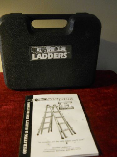 Gorilla aluminum ladders static hinge set with hard case and tools &amp;instructions for sale
