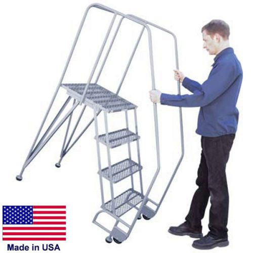 Straddle ladder commercial - tilt &amp; roll - 6 step - 60&#034; high - 350 lb capacity for sale