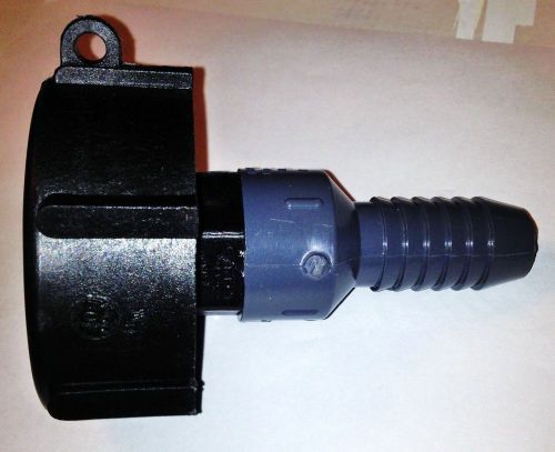 275 330 gn ibc tote tank drain adapter 2&#034; coarse thread x 3/4&#034; hose barb for sale