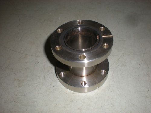 Mks/hps metal vacuum line nipple - 1-1/2&#034; od tube - threaded holes in one end for sale