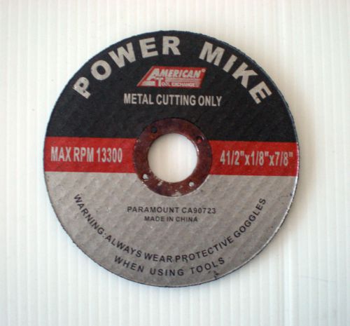 2 PC Metal Cutting Cut-Off Wheel 4 1/2&#034; X 1/8&#034; X 7/8&#034; Power Mike