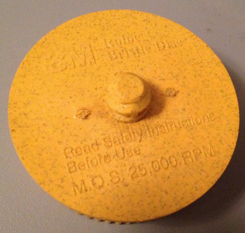 3m roloc yellow bristle disc 2&#034; inch 80 grit scotch brite made in usa for sale