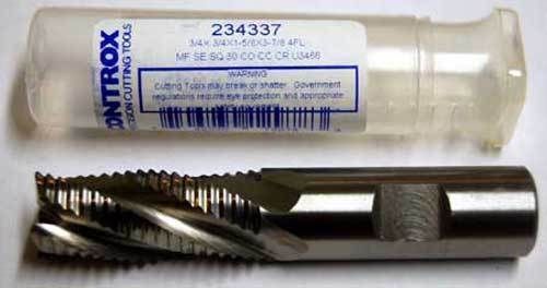 Controx 3/4&#034; x 1-5/8&#034; 4 FLT CC Cobalt Coarse Pitch Roughing CNC End Mill