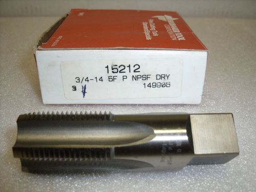 3/4&#034;-14 NPSF PIPE TAP, BRUBAKER TOOL STRAIGHT PIPE TAP HSS - NEW - T10