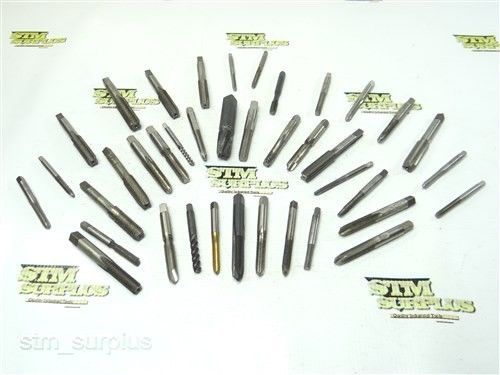 Nice big assorted lot of hss pipe and hand taps no.10 -32 nf to 1/4&#034; -18 npt for sale
