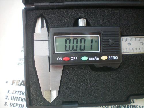 New 6&#034; Inch Stainless Steel Electronic LCD Digital Display Caliper 0-100mm