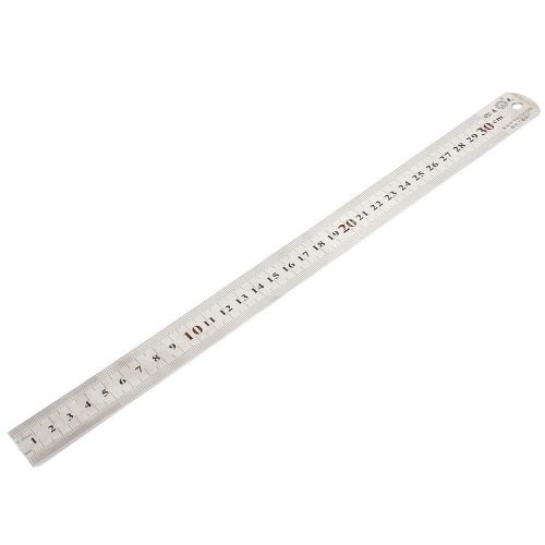 30cm 12&#034; Measuring Dual Side 0.5mm Accuracy Aluminium Alloy Straight Ruler