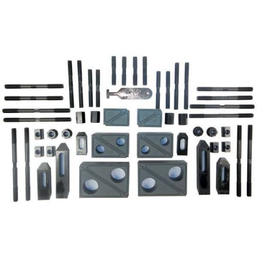 Te-co 52 piece deluxe clamping set stud size: 1/2&#034;-13 t-slot:5/8&#034; 32 lbs. for sale