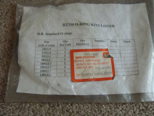 Smw cnc rotary table indexer parts - o-ring kit pn 51160043 rt250 for sale
