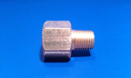 Solid brass hex adapter fitting reducer 1/4 male 3/8 female npt air fuel water for sale