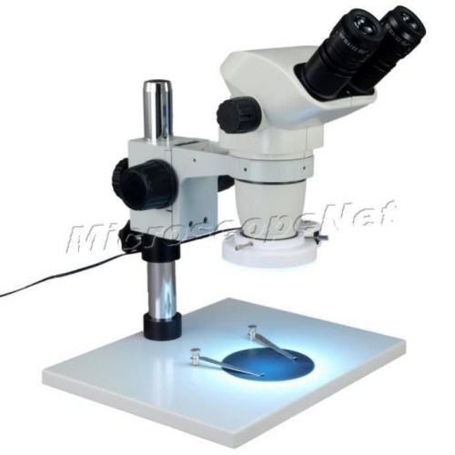 Omax 6.7x-45x zoom stereo microscope binocular+table stand+144 led ring light for sale