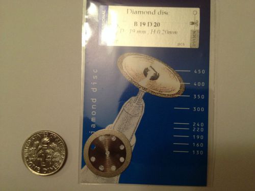1 pcs Diamond Disc FOR CUTTING DENTAL, B19D20, 19mm x 0.20mm