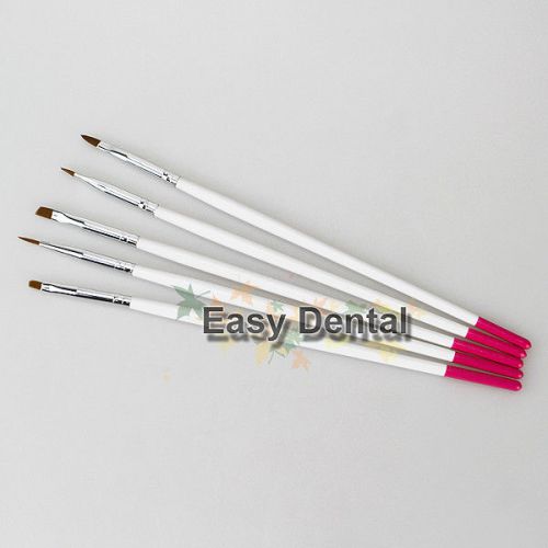 5pcs NEW Dental Lab Finest Sable Porcelain Ermine Brush Pen Equipment