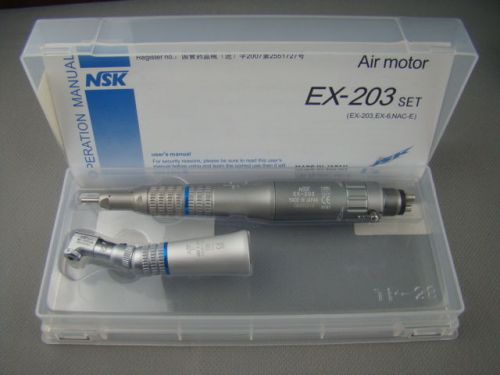 Dental Low Speed Air Motor Contra Angel Handpiece Complete Kit fit NSK EX203