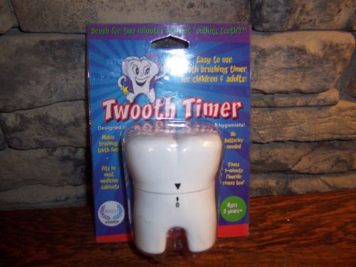 Twooth Timer- 2 Minute Dental Tooth Brushing Timer; Makes Brushing Fun!