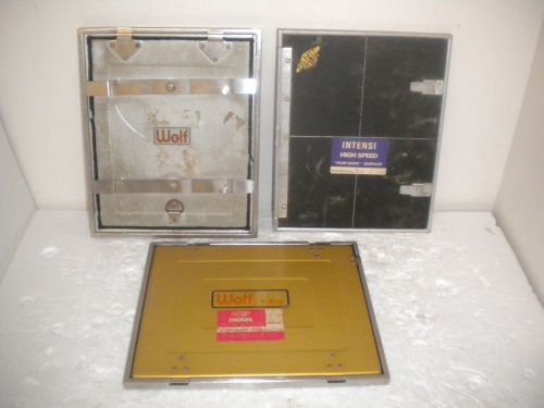 Wolf X-Ray Deleveloping Cassettes / Screens / Plates ~  9x11  ~ 1960&#039;s &amp; 1970&#039;s