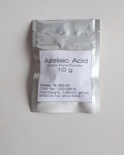 Azelaic acid nonanedionic acid powder 99.43% pure 20g for sale