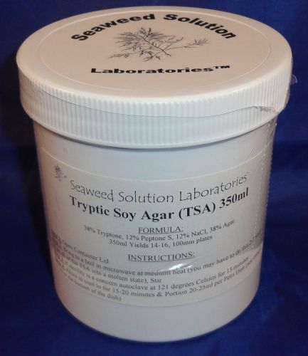 Tryptic Soy Agar (TSA), 350ml - Sterilzed, Yields 14-16, 100mm Petri Dishes
