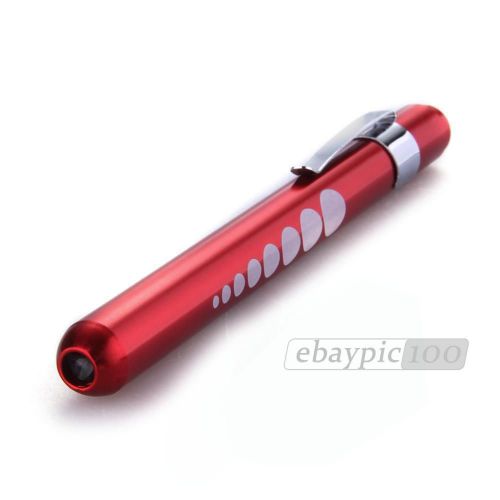 Warm White Flashlight Medical Pen Doctor Nurse Penlight Red