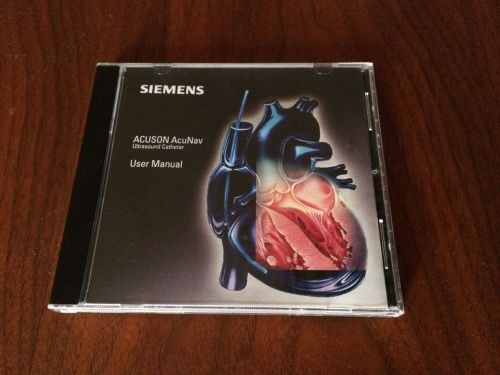 Siemens acuson acunav ultrasound catheter user manual cd (very rare!) for sale