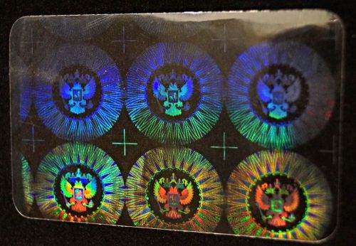 Hologram overlays presidential inkjet teslin id cards - lot of 25 for sale